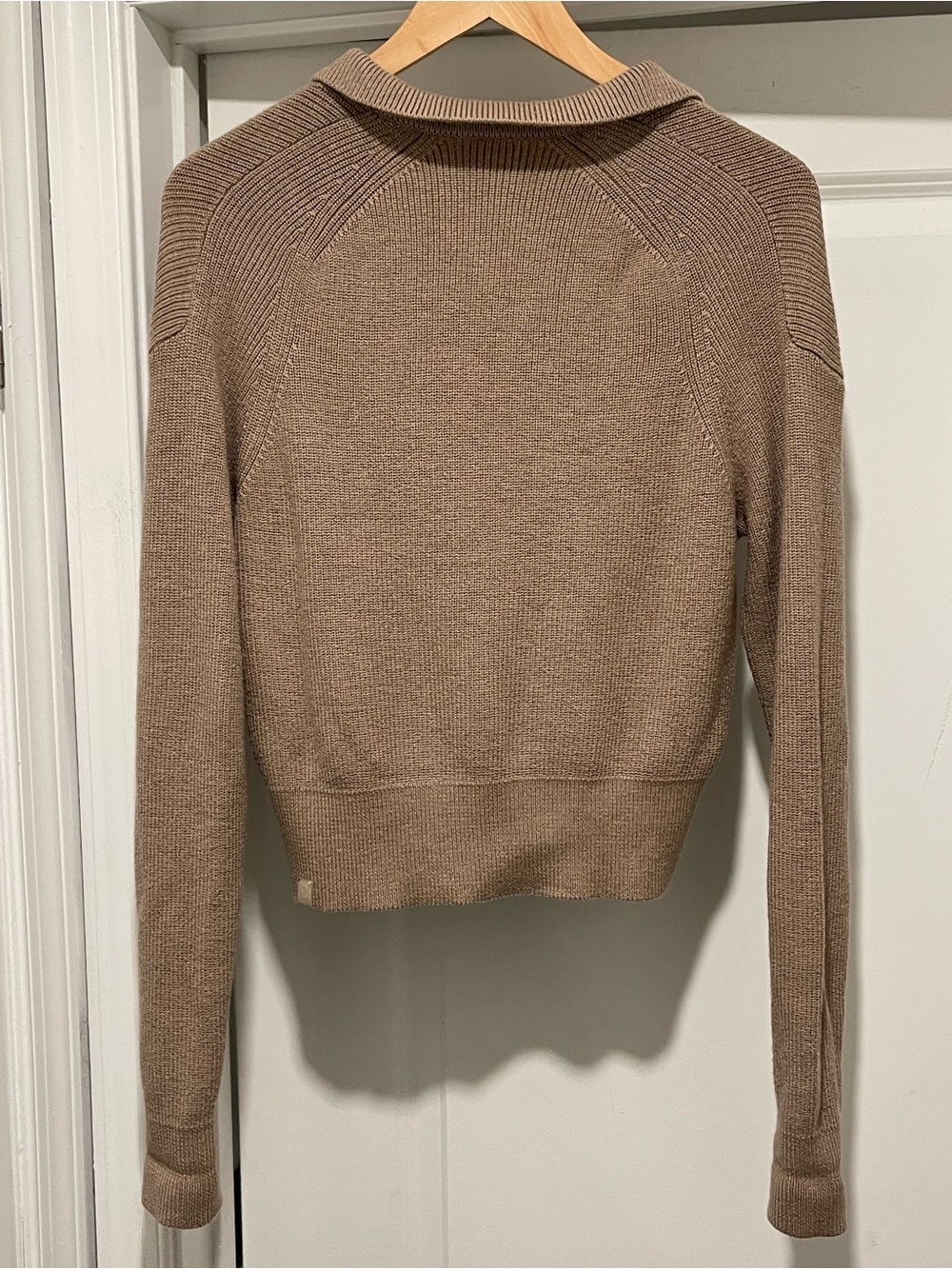 Lululemon Collared Merino Wool-Blend Sweater Heathered Beech Wood Size XS - Picture 7 of 12